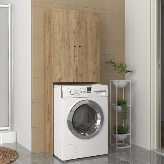 Έπιπλο πλυντηρίου Romme  χρώμα sepet oak 65x27,1x180εκ.