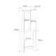 Έπιπλο πλυντηρίου Romme  χρώμα sepet oak 65x27,1x180εκ.