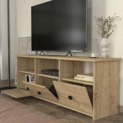 Έπιπλο τηλεόρασης Mahen  χρώμα sapphire oak 140x35x49,8εκ.