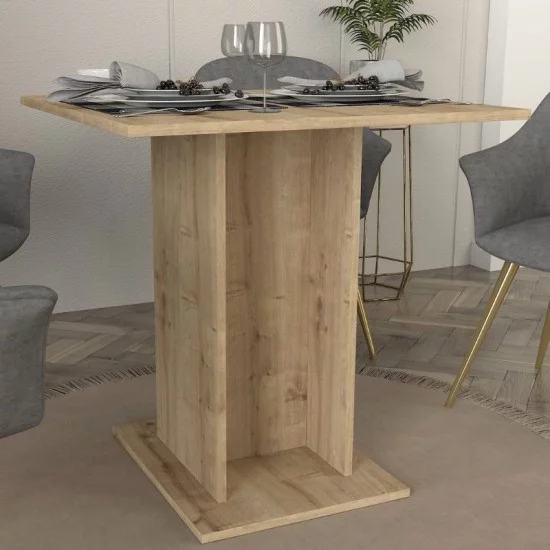 Τραπέζι Allos  χρώμα sapphire oak 75x75x77εκ.