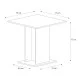 Τραπέζι Allos  χρώμα sapphire oak 75x75x77εκ.