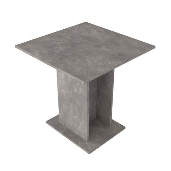 Τραπέζι Allos  χρώμα γκρι σκυροδέματος 75x75x77εκ.