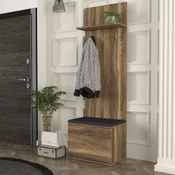 Έπιπλο εισόδου Track  χρώμα καρυδί 60x38,2x190εκ.