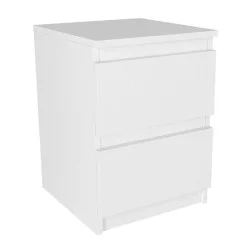 Κομοδίνο Breve  χρώμα λευκό 39,8x41,8x55εκ.