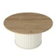 Τραπεζάκι σαλονιού Bohema χρώμα ivory - sepet oak Ø85x43,2εκ. Τραπεζάκι σαλονιού Bohema χρώμα ivory - sepet oak Ø85x43,2εκ.