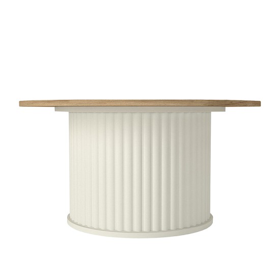 Τραπεζάκι σαλονιού Bohema χρώμα ivory - sepet oak Ø85x43,2εκ. Τραπεζάκι σαλονιού Bohema χρώμα ivory - sepet oak Ø85x43,2εκ.
