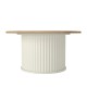 Τραπεζάκι σαλονιού Bohema χρώμα ivory - sepet oak Ø85x43,2εκ. Τραπεζάκι σαλονιού Bohema χρώμα ivory - sepet oak Ø85x43,2εκ.