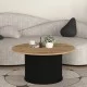 Τραπεζάκι σαλονιού Bohema  χρώμα μαύρο - sepet oak Ø85x43,2εκ.