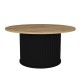 Τραπεζάκι σαλονιού Bohema  χρώμα μαύρο - sepet oak Ø85x43,2εκ.