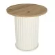 Τραπεζάκι βοηθητικό Bohema  χρώμα ivory - sepet oak Ø50x53,2εκ.