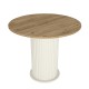 Τραπέζι Bohema χρώμα ivory - sepet oak Ø90x77,7εκ. Τραπέζι Bohema χρώμα ivory - sepet oak Ø90x77,7εκ.