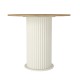 Τραπέζι Bohema χρώμα ivory - sepet oak Ø90x77,7εκ. Τραπέζι Bohema χρώμα ivory - sepet oak Ø90x77,7εκ.