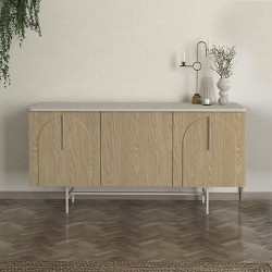 Μπουφές Rebel  χρώμα rota oak - sandstone 150x45x76,5εκ.