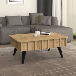 Τραπεζάκι σαλονιού Gemma  χρώμα sepet oak 90x59,6x36,8εκ.
