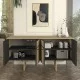 Μπουφές Lava  χρώμα rota oak - ανθρακί 150x44,6x76εκ.