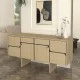 Μπουφές Lava  χρώμα rota oak - ανθρακί 150x44,6x76εκ.