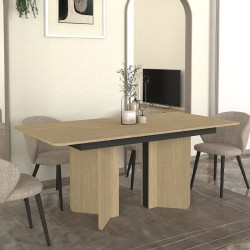 Τραπέζι Lava  χρώμα rota oak - ανθρακί 180x90x76,8εκ. Τραπέζι Lava  χρώμα rota oak - ανθρακί 180x90x76,8εκ.