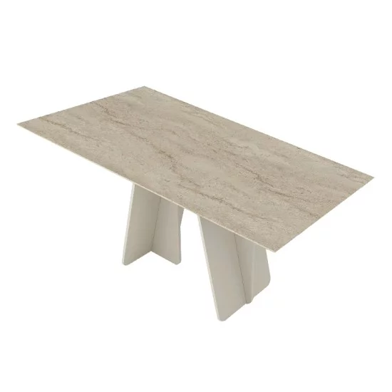 Τραπέζι Sevilla  χρώμα sandstone - travertine 180x90x75εκ.