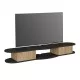 Έπιπλο τηλεόρασης επιτοίχιο Perk  με LED χρώμα ανθρακί - sepet oak 150x35x19,2εκ.
