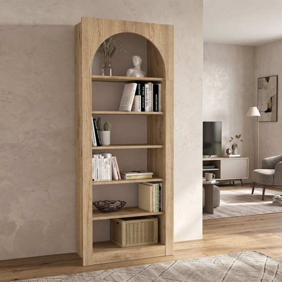 Βιβλιοθήκη Voila  χρώμα sepet oak 74x35x180εκ.