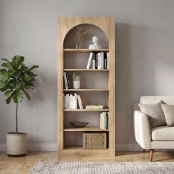 Βιβλιοθήκη Voila  χρώμα sepet oak 74x35x180εκ.