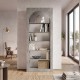 Βιβλιοθήκη Voila  χρώμα γκρι σκυροδέματος 74x35x180εκ.