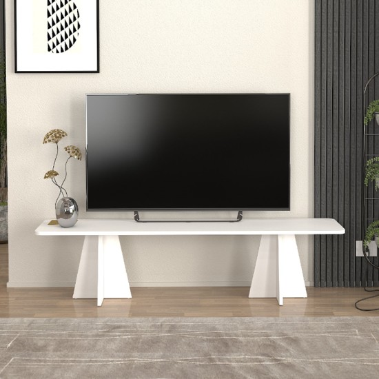 Έπιπλο τηλεόρασης Sugar  χρώμα λευκό 150x29,6x36,8εκ.