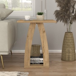 Τραπεζάκι βοηθητικό - Κομοδίνο Deros  χρώμα sepet oak 45x45x56εκ.