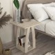 Τραπεζάκι βοηθητικό - Κομοδίνο Deros  χρώμα travertine 45x45x56εκ.