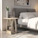 Τραπεζάκι βοηθητικό - Κομοδίνο Deros  χρώμα travertine 45x45x56εκ.