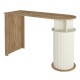 Τραπέζι μπαρ Bohema  χρώμα sepet oak - ivory 150x51,6x101,8εκ.