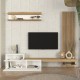 Σύνθεση τηλεόρασης Dumont  χρώμα λευκό - sepet oak 240x36,8x200εκ.