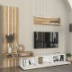Σύνθεση τηλεόρασης Rosaline  χρώμα λευκό - sepet oak 233x31,3x196,8εκ.