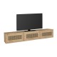 Έπιπλο τηλεόρασης επιτοίχιο Samuel χρώμα sapphire oak 180x31,4x28,6εκ. Έπιπλο τηλεόρασης επιτοίχιο Samuel χρώμα sapphire oak 180x31,4x28,6εκ.