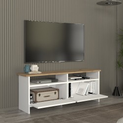 Έπιπλο τηλεόρασης Gradias  χρώμα λευκό - sapphire oak 120x29,6x46,8εκ. Έπιπλο τηλεόρασης Gradias  χρώμα λευκό - sapphire oak 120x29,6x46,8εκ.