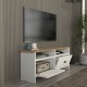 Έπιπλο τηλεόρασης Gradias χρώμα λευκό - sapphire oak 120x29,6x46,8εκ. Έπιπλο τηλεόρασης Gradias χρώμα λευκό - sapphire oak 120x29,6x46,8εκ.