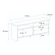 Έπιπλο τηλεόρασης Gradias χρώμα λευκό - sapphire oak 120x29,6x46,8εκ. Έπιπλο τηλεόρασης Gradias χρώμα λευκό - sapphire oak 120x29,6x46,8εκ.