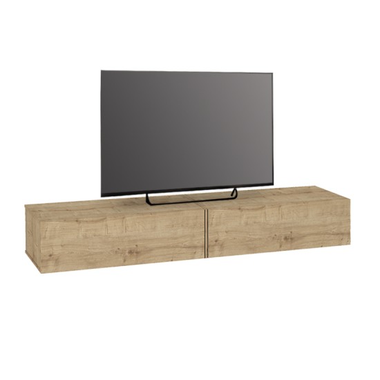 Έπιπλο τηλεόρασης επιτοίχιο Espanse  χρώμα sapphire oak 241,8x31,7x30εκ.