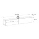 Έπιπλο τηλεόρασης επιτοίχιο Espanse  χρώμα sapphire oak 241,8x31,7x30εκ.