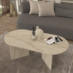 Τραπεζάκι σαλονιού Cortado  χρώμα travertine 120x60x39,6εκ.
