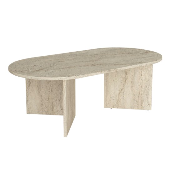 Τραπεζάκι σαλονιού Cortado  χρώμα travertine 120x60x39,6εκ.