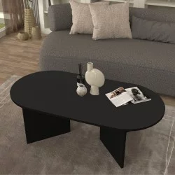 Τραπεζάκι σαλονιού Cortado  χρώμα μαύρο 120x60x39,6εκ.