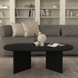 Τραπεζάκι σαλονιού Cortado  χρώμα μαύρο 120x60x39,6εκ.