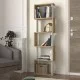 Βιβλιοθήκη Alvina  χρώμα sapphire oak - λευκό 45x19,6x158,8εκ.