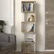 Βιβλιοθήκη Alvina  χρώμα sapphire oak - λευκό 45x19,6x158,8εκ.