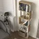 Βιβλιοθήκη Alvina  χρώμα sapphire oak - λευκό 45x19,6x158,8εκ.