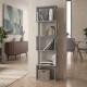 Βιβλιοθήκη Alvina  χρώμα γκρι σκυροδέματος 45x19,6x158,8εκ.