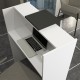 Γραφείο υποδοχής - reception Hola χρώμα λευκό - ανθρακί 93,6x45,2x110,3εκ. Γραφείο υποδοχής - reception Hola χρώμα λευκό - ανθρακί 93,6x45,2x110,3εκ.