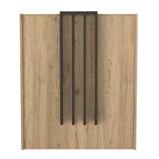Γραφείο υποδοχής - reception Hola χρώμα sepet oak - ανθρακί 93,6x45,2x110,3εκ. Γραφείο υποδοχής - reception Hola χρώμα sepet oak - ανθρακί 93,6x45,2x110,3εκ.