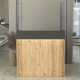 Γραφείο υποδοχής - reception Wilko με LED χρώμα sepet oak - ανθρακί 113,6x42x110εκ. Γραφείο υποδοχής - reception Wilko με LED χρώμα sepet oak - ανθρακί 113,6x42x110εκ.
